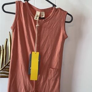 Kyte Baby NWT Teracotta snap sleeveless romper